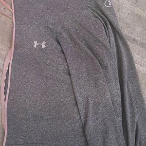 grey under armor zip-up
